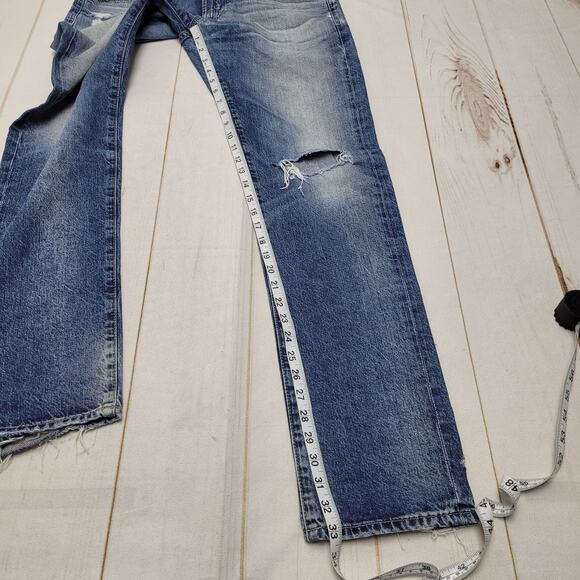 Adriano Goldschmeid The Tellis modern slim jeans ripped distressed moto - Picture 2 of 9